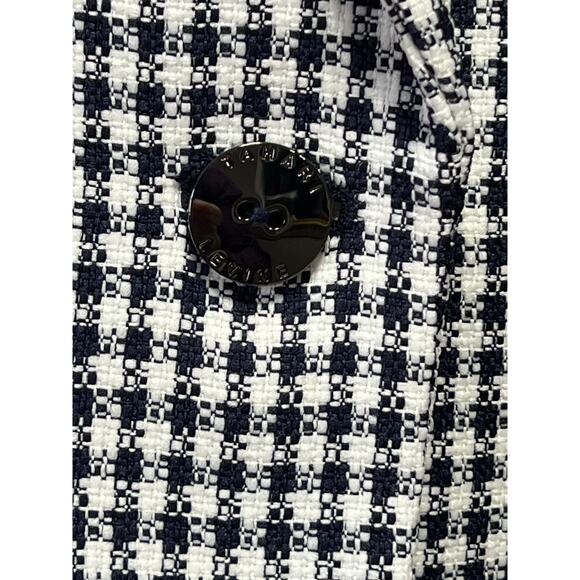 Tahari ASL Women's Check Suit Blazer Office Siren Corpcore Blue Lined Size 10 - Picture 6 of 15
